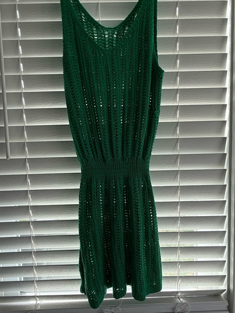 Sleeveless Green Knit Dress - Brand Unspecified